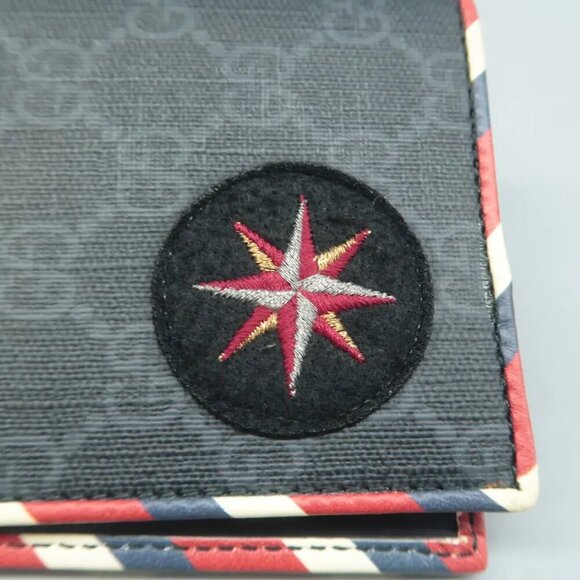 100% Authentic GUCCI Courrier Black Canvas Wallet 437-083024 - Picture 7 of 12